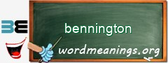 WordMeaning blackboard for bennington